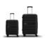 Aristocrat Liberty Set of 2 (Cabin+Medium) Polypropylene Hard Spinner Trolley Bag, 58+68Cm|Combination Lock|8 Wheels|3 Years International Warranty|Jet Black