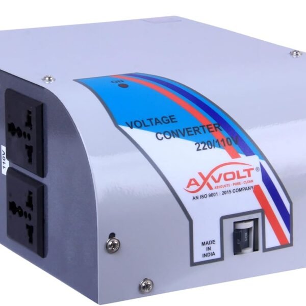 Axvolt 2000W Step Down Voltage Converter Transformer | 220V–240V to 110V–120V Power Converter | For US, Canada & Japan Appliances in India | Wall-Mountable | MCB Overload Protection | Heavy-Duty