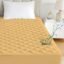 Ayka 100% Waterproof Double Size 72x48 inch Cotton Quilted Mattress Protector Breathable Hypoallergenic Noiseless Ultra Soft Elastic Fitted Bed Protector Mattress/Bed Cover (Beige, Double (72 * 48"))