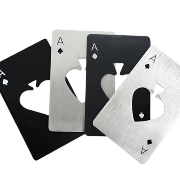BHOOLU&GOOLU Creative Poker Shape Stainless Steal Bottle Opener - 4 Pcs Set