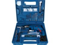 BOSCH GSB 10 RE Corded-Electric Tool Kit | 100-piece Tools Box Kit | Power Supply 500W | Impact Drill Machine | Impact Rate upto 41600 BPM | Speed upto 2600 RPM | 1 Yr Warranty