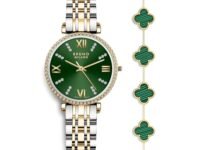 BRUNO MILANO Luxe Diamond Studded Bezel Watch for Women and Girls
