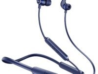 Boat Rockerz 255 Pro+, 60H Battery, Fast Charge, IPX7, Dual Pair,Low Latency,Magnetic Buds, Stream Ad Free Music via App Support, in Ear Bluetooth Neckband, Wireless with Mic Earphones (Navy Blue)