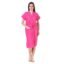 Bombshell Women's Soft Terry Cotton Plain Bathrobe (Dark Pink,Free Size)