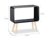 Bookcase Nightstand Side End Table Bedroom: Bed Side Coffee Table Living Room Bedside Small Spaces Magazine Stand With Storage Engineered Wood Modern Furniture(Black)