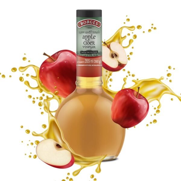 Borges Unfiltered Organic Apple Cider Vinegar with Mother, 355ml