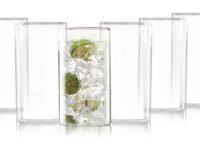 CELLO Roma Square Glass Set of 6 Pcs 290ml, Transparent | Freezer & Fridge Safe, Leadfree Dishwasher Safe Toughened Crystal Clear Glasses Set For Drinking Water Juice Milk Cocktail Mocktail & Coldrink