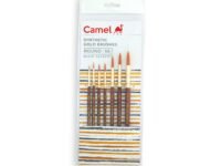 Camel Paint Brush Series 66 - Round Synthetic Gold, Set of 7