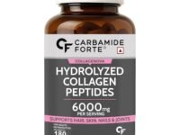 Carbamide Forte Collagen Supplements | Collagen tablets For Women & Men | Type I & III Hydrolyzed Peptides | Skin Supplementss for Glowing Skin, Hair & Nails - 180 Tablets