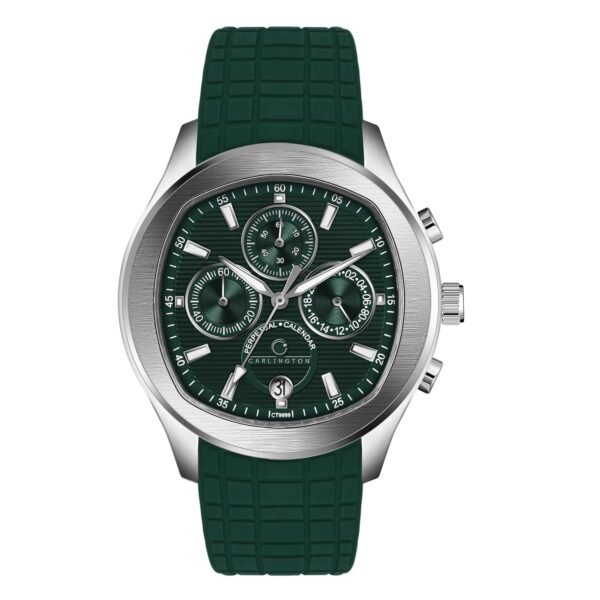 Carlington Legacy Series Analog Wrist Watches with Chronograph & Silicone Strap for Men - CT 9999
