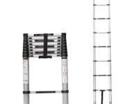 Corvids 2.6m (8.5 feet) Portable & Compact Aluminum Telescopic Ladder | 2-Year Warranty | EN131 Certified 9-Steps Foldable Multipurpose Step Ladder for Home & Outdoor use