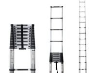 Corvids 6.2m (20.5 feet) Portable & Compact Aluminium Telescopic Ladder | 2-Year Warranty | EN131 Certified 16-Steps Foldable Multipurpose Collapsible Ladder for Home & Outdoor use Silver