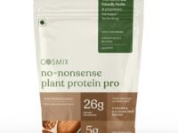 Cosmix No-Nonsense Plant Protein PRO 26g Protein | Yeast Protein & Pea Protein Blend | Indonesian Cacao, 1Kg Pouch x 1 | Clean, Easy to Digest