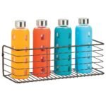 Craft Mshopr "Multipurpose Iron Wall-Mounted Kitchen Shelves Spice Rack | Medium Size 16X5.5X5.5 Inches | Black | Spice Holder And Bottle Organizer