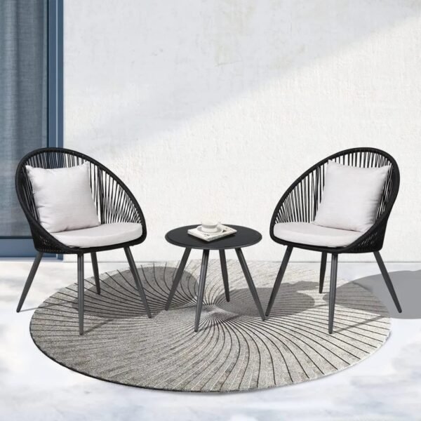 Crosley Outdoor Rope Furniture Set for Patios and Gardens, Ideal for Relaxation, Entertaining and Transforming Your Outdoor Space with its Weather-Resistant Elegant Design.