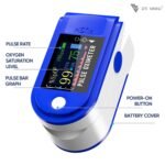 DR VAKU DRL1 Finger Tip Pulse Oximeter - Blood Oxygen Saturation (SpO2) and Pulse Rate Monitor - Portable Single Color LED Display [Battery Included]