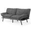 DUMOS Sleeper Futon Sofa Couch Bed, Memory Foam Couch, Convertible Living Room Couch, Apartment, Studio, Office, Meeting Room, Living Room, Gark Grey