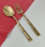 Designer Cut Desert or Table Spoon+Fork-1 Each, for Home Kitchen, Table, Restaurant, Hotel etc from Indian Elements