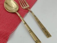 Designer Cut Desert or Table Spoon+Fork-1 Each, for Home Kitchen, Table, Restaurant, Hotel etc from Indian Elements