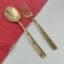 Designer Cut Desert or Table Spoon+Fork-1 Each, for Home Kitchen, Table, Restaurant, Hotel etc from Indian Elements