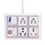 ELEGANT CASA 16 amp Electric Extension Board Heavy Duty Multi Plug Socket 2 Switch with mcb high Power Extension Box (2500w) Power Strip with 8 Meter Extension Cord Long Length Wire (White) 220 Volt