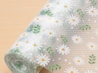 ESPERO Fridge Mats, Premium Kitchen Mat EVA Food Grade Multipurpose Washable Anti Slip Mat/Sheet for Fridge, Shelf Liners for Kitchen Shelves, Table, Kitchen Drawer mat - 45cm x 3meter (Green Flower)