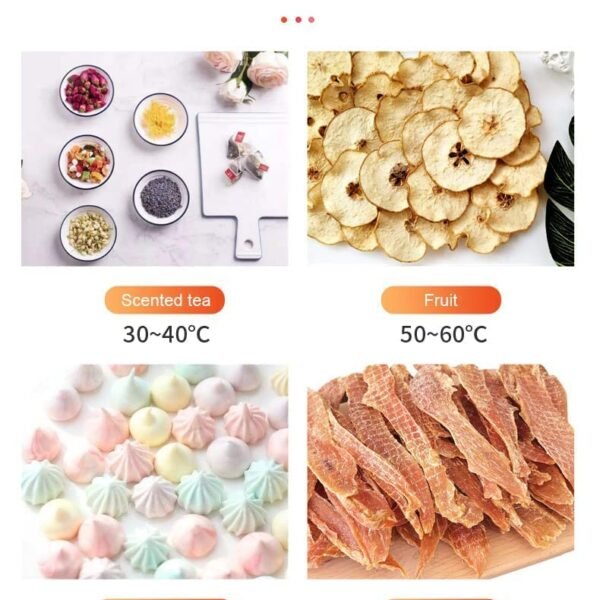 Electric Fruit Dryer for Herbs Pet Food Vegetables 6 Trays 500W Stainless Steel Food Dehydrator, Beef Jerky Machine with 30-90℃ Temp Control 24H Timer With 67 Free Recipes