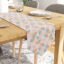 Encasa XO Dining Table Runner for 6 seater - Luxury Cotton - Twill Fabric Mercerised - Printed - Size 13"x79" - Decorative Cloth for centre and coffee table - Machine Washable- 1Pc - Triangles Apricot