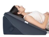 FOVERA Wedge Pillow for Back Support, Adjustable Memory Foam Bed Wedge Pillow for Sleeping, Acid Reflux, GERD, Snoring, Pregnancy, Post-Surgical Recovery (Velvet Dark Grey, XL - 24x24x12 Inch)