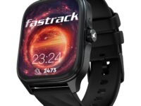 Fastrack Astor FS1 Pro Smart Watch, 1.97" AMOLED Display, Bluetooth Calling, 100+ Sports Modes, SpO2 & Heart Rate Monitoring, Women's Health, IP68, Up to 5 Days Battery, Functional Crown (Black)