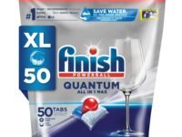 Finish 50 Tablets, Powerball Quantum All in 1 Max Dishwasher Tablets |Best ever Clean & Shine | World's #1 Recommended Dishwashing Brand (520g)