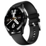 Fire-Boltt Talk Round Smart Watch 1.39″ TFT Display with Bluetooth Calling, Dual Button, Voice Assistance, SPO₂ & Heart Rate Monitor, 120+ Sports Modes, Smartwatch for Men & Women - Black