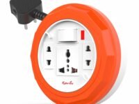 Fybros Comex 3 Pin Extension Cord, Extension Box, Power Strip with International Sockets Extension Board,6 AMP Output, 2 Year Warranty, 5 Meter Heavy Duty Cable, (Multicolor)- Made in India