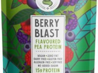 GREEN PROTEIN Plant Protein Isolate Powder, Plant Protein, No Added Sugar, 100% Soy Free, Dairy Free, Gluten Free, Allergen Free, Berry Blast Flavor, 15g Protein Per Serving, Pouch (500g)