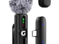 GRENARO Mic for YouTube Wireless, 3-Level Adjustable Noise Reduction Mic Wireless,S12 Wireless Microphone for Youtubers with LED Indicator Light (Single Channel Type-C Port Version)