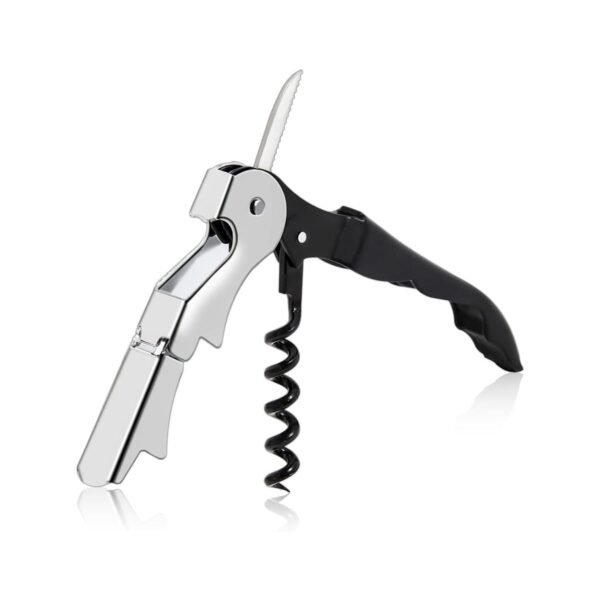 HAZEL Satinless Steel Wine Bottle Opener | Opener for Wine Bottle with Handle, Silver