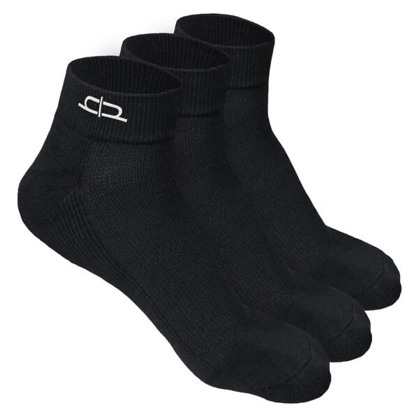 HEELIUM Bamboo Socks for Men | Quarter Length | Odour-Free & Breathable | Padded Base & Anti-bacterial | 3X Softer than Cotton Socks