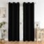 HOMEMONDE Long Door Curtains 9 Feet Pack of 2 - Solid 98% Blackout Curtain for Living Room, Bedroom, Office, 108L Inch x 46 Inch - (Black, 274 x 118 CM)