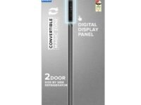 Haier 596L 3Star 2 Door Side by Side Frost Free Refrigerator|100% Convertible|Expert Inverter|Digital Display Panel|Twist Ice Tray|Deo Fresh Technology (HES-690SS, Shiny Silver)