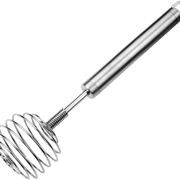 Handheld Steel Wire Egg Whisk Hand Egg Mixer Eggbeater Whisking Blender Stirring Beater Milk Cream Frother Flour Stirrer for Family Restaurant Kitchen
