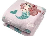 Happy Hues® Glow in The Dark Blanket Bedroom Decor |Gifts for Toddler- Kids-Teens Boys & Girls |Travel Lightweight -Throw Blankets (Mermaid)