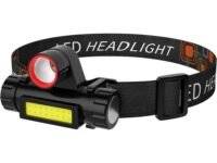 Hetkrishi Plastic Headlamp Usb Rechargeable, Waterproof Headlight Flashlight With Zoomable Wide Beam Led Head Lamp For Outdoor Camping Hiking Fishing