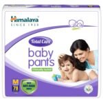 Himalaya Total Care Baby Pants Diapers, Medium (7- 12 kg), 78 Count, With Anti-Rash Shield, Rapid Absorption, Superior Comfort, Clinically tested
