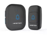 Himster Wireless Doorbell, Waterproof Chime Kit Alarm for Home at Upto 1000 Feet Range Operating with 56 Melodies, LED Flash, 7 Levels Adjustable Volume - EU plug (Black 1 Transmitter & 1 Receiver)