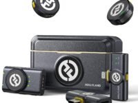 Hollyland Lark M2 Wireless Microphone for iPhone/Camera/Android/PC, 48kHz/24-bit High Fidelity Audio, 300m Range, Noise Cancelling, 40h Use, YouTube, Vlog, Streaming (2TX + 3RX + Charging Case)