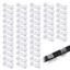 Homeaura 40 Pcs Cable Clips for Wire Management on Wall | Self-Adhesive Wire Organizer Clips for Wall Desk Office Home | Heavy Duty Cable Clips for Laptop Computer | Transparent Wire Clips (9mm)