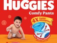 Huggies Comfy Pants Baby Diaper, Large (L) Size (9-14 Kgs), Pack of 96 (32 Count, Pack of 3)