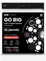 IFB 14 Place Settings with DeepClean® Technology Freestanding Dishwasher (Neptune FX14, White, 70° Hot Water Wash with Hygienic Steam Drying, Perfect for Indian Utensils)