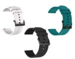 IIK COLLECTION 22mm Silicone Strap for Smart Watches | Combo Pack Compatible With Noise, Fireboltt, Boat Xtend, Pebble, Boat Flash, Noise Color Fit, Ultra Smart Watch & All Watches