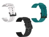 IIK COLLECTION 22mm Silicone Strap for Smart Watches | Combo Pack Compatible With Noise, Fireboltt, Boat Xtend, Pebble, Boat Flash, Noise Color Fit, Ultra Smart Watch & All Watches
